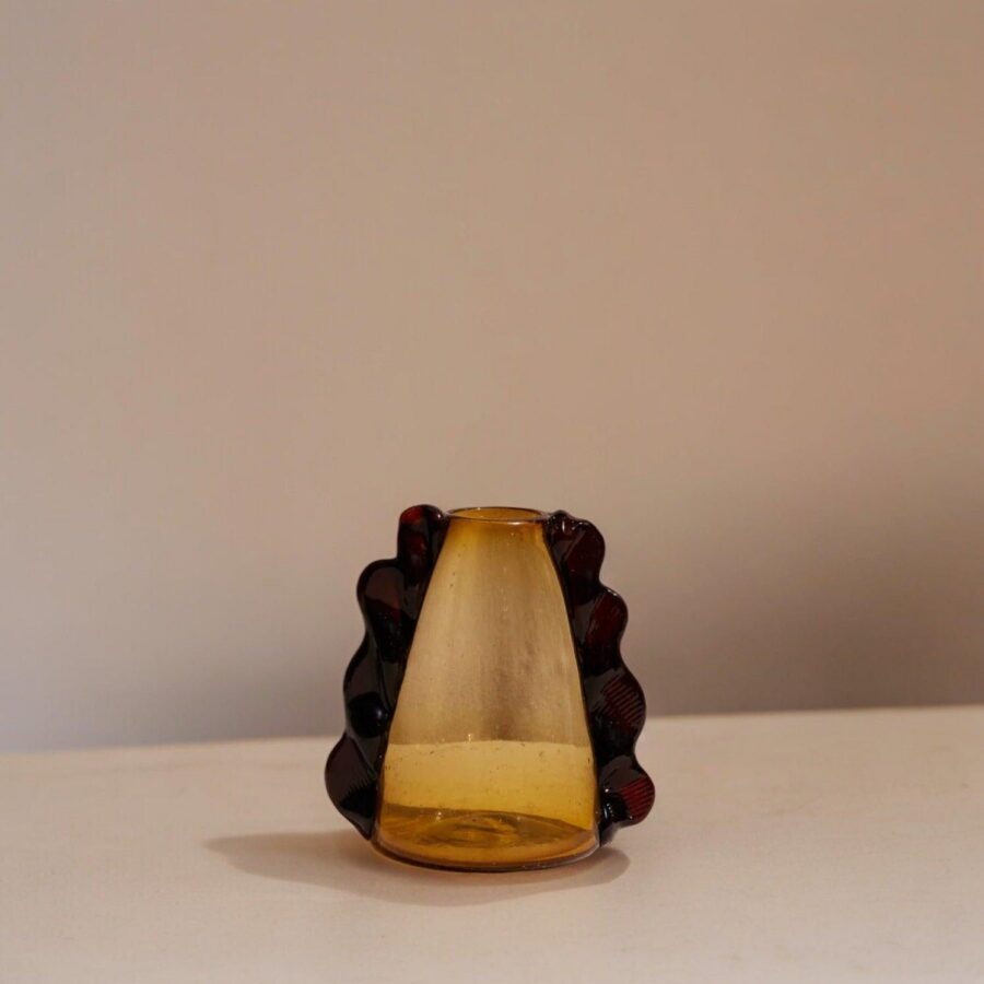 Amber Glass Vase