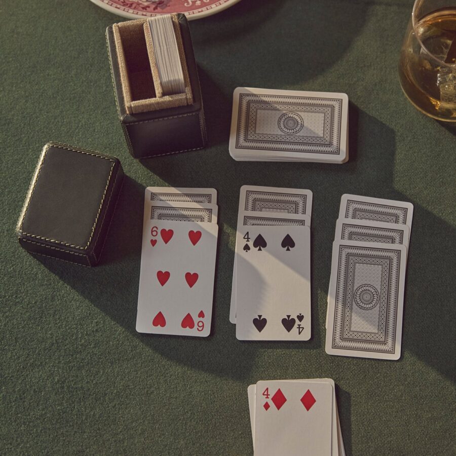 Neptune Leather Playing Cards Case, Constable Green