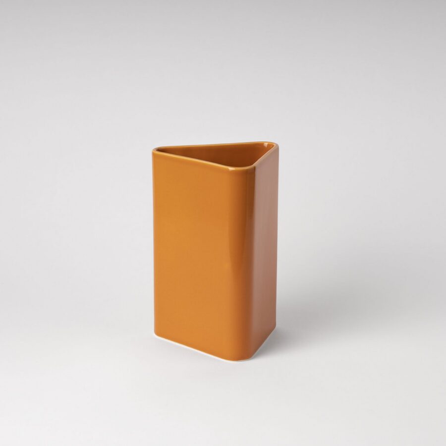 Large Umami Yellow Slanted Rectangle Vase