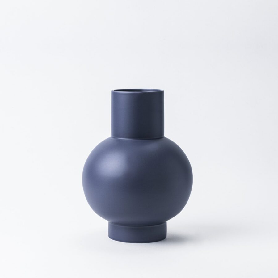 Large Purple Ash Globe Bottle Vase
