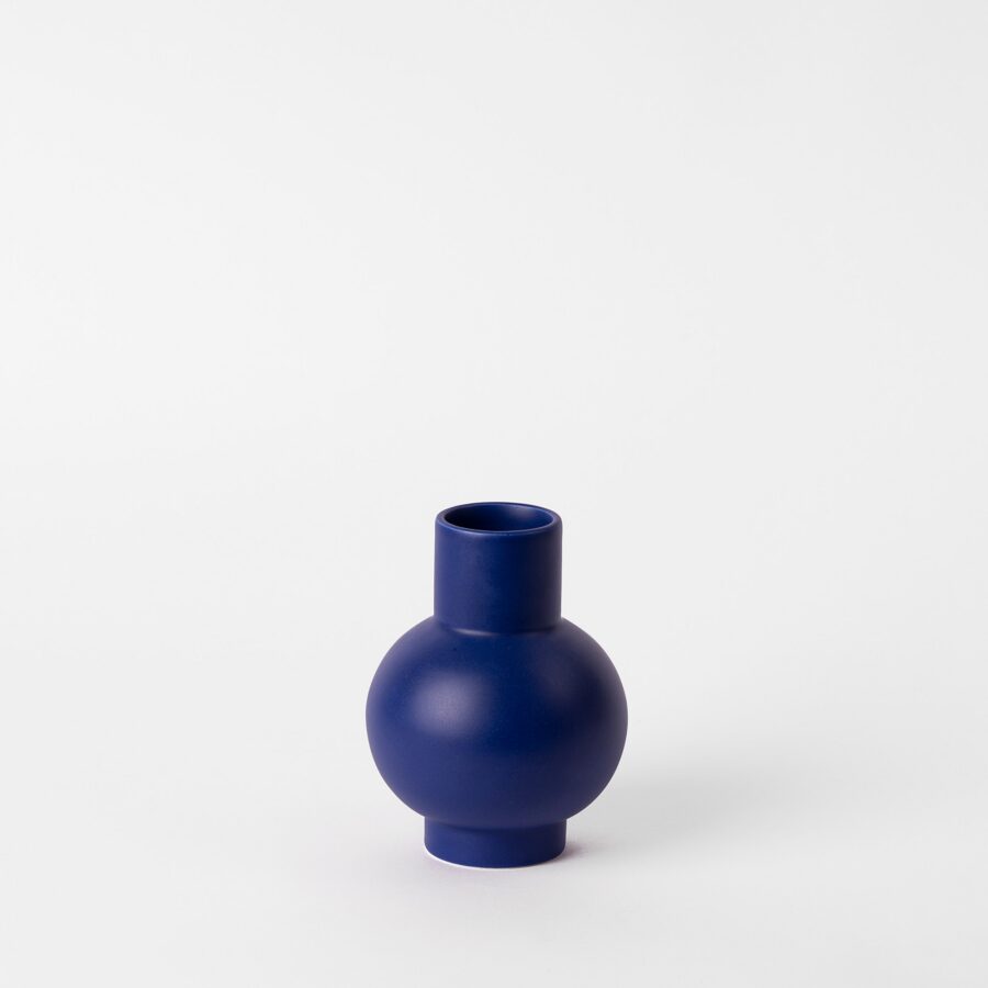 Horizon Blue Small Globe Bottle Vase