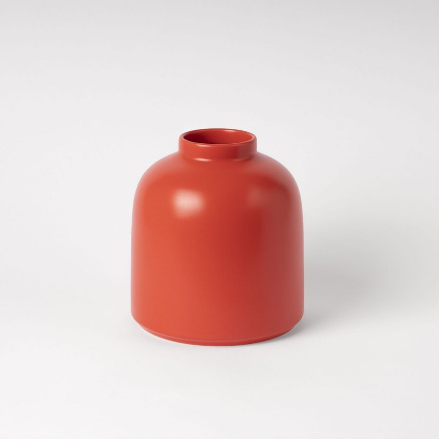 Strong Coral Rounded Dome Vase