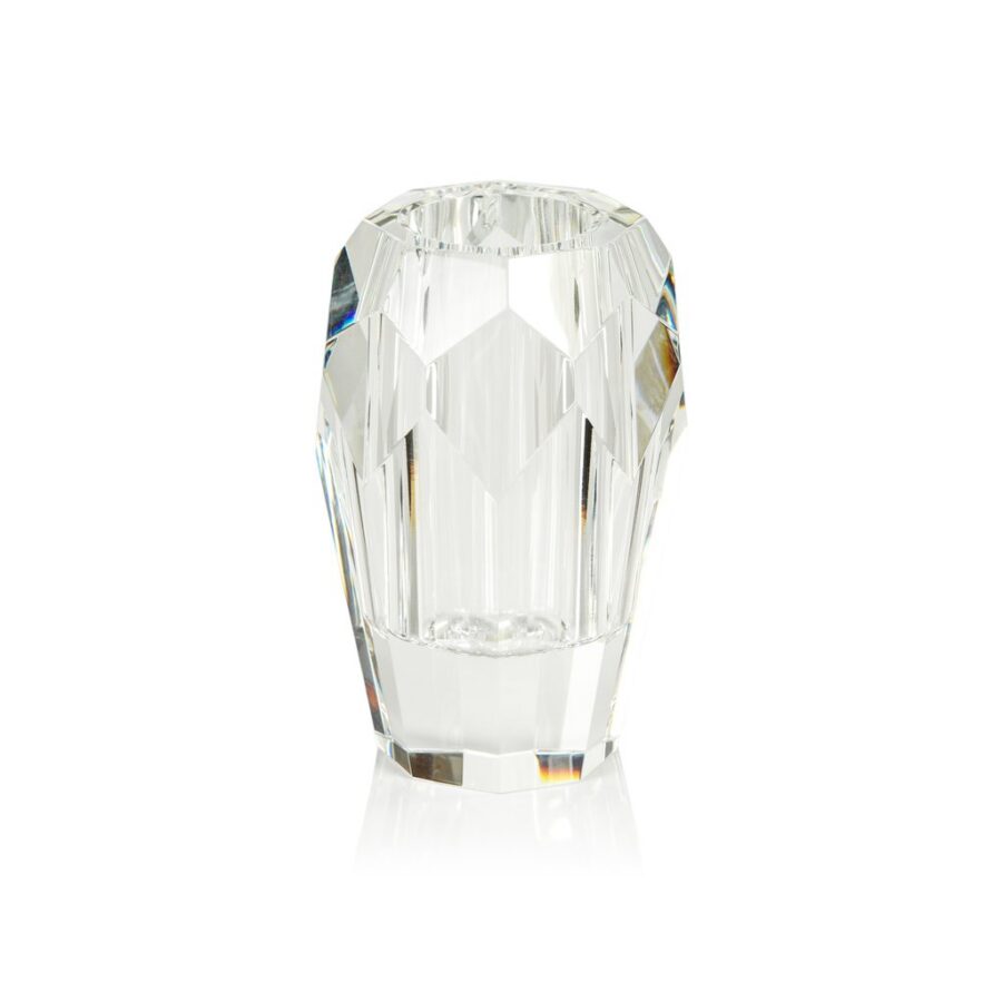 Cut Crystal Vase - Assorted Colors