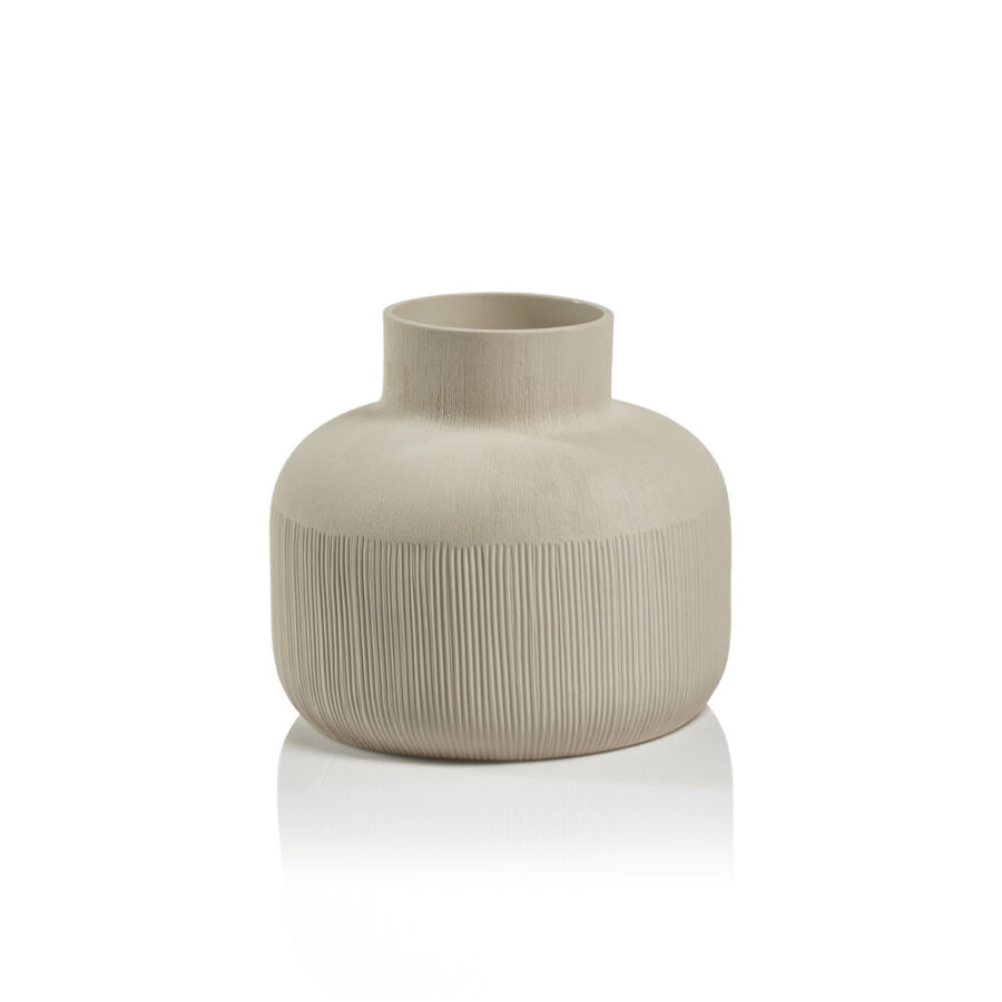 Neutral Gray Porcelain Vase